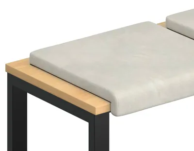 Immagine prodotto di vidaXL Cuscini da banco, 2 pezzi, velluto, color crema, profondità 35 cm