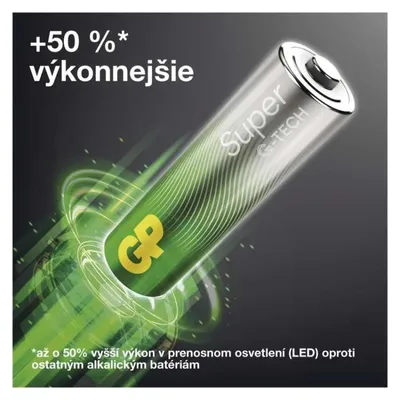 Zdjęcie produktu dla Baterie alkaliczne GP B03216 Ultra Plus LR6 (AA), 6 sztuk. Zestaw 6 sztuk