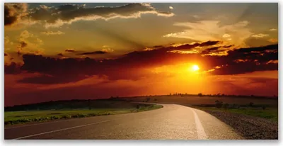 Produktbild von Tulup Leinwand-Bilder 120x60 Wandbild Canvas Kunstdruck Sonnenuntergang Landschaft