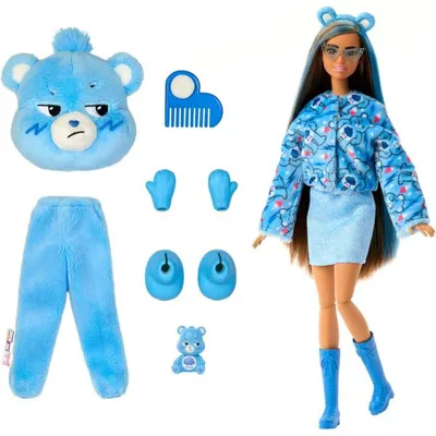 Image de Poupee barbie cutie reveal bisounours touronchon 10 surprises - costume peluche animal - poupée mannequin - mattel - jcn96