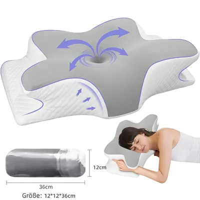 Produktbild von Nackenkissen, Ergonomisches Nackenstützkissen für optimalen Halt, Memory Foam Nackenkissen,Universell für alle Schlafpositionen,Gesundes Schlafkissen