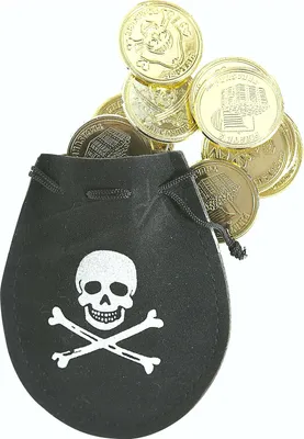 Produktbild von Piraten-Geldsack mit 12 Goldmünzen