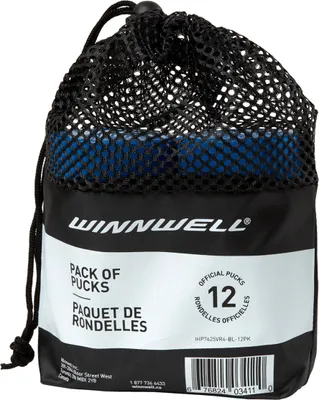 Obrázek produktu pro Hokejový puk Winnwell blue JR light (12 ks), modrý