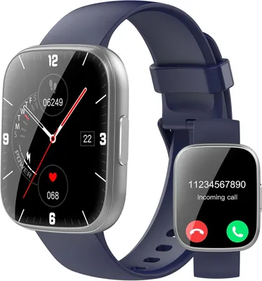 Smartwatch Unisex 195 Inch HD Fitness Uhr 112 Sportmodi Herzfrequenz Schlafmonitor IP68