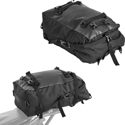 Zdjęcie produktu dla Torba motocyklowa, 30 l Torba motocyklowa na tylne siedzenie z wodoodpornym pokrowcem przeciwdeszczowym, plecak sportowy na bagaż motocyklowy z paskami na ramię, uniwersalne tylne bagażniki, czarny