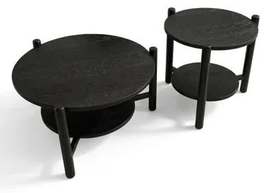 Image de Ensemble de salon de style moderne comprenant une table basse et une table d'appoint