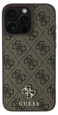Produktbild von Guess, Hülle für iPhone 16 Pro MagSafe Edition 4G Small mit Metall-Logo, Braun