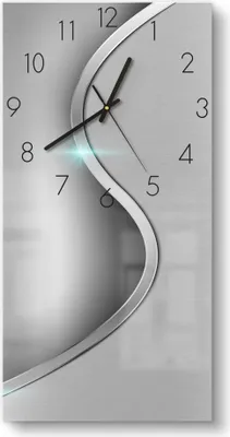 Produktbild von DEQORI Glasuhr 30x60 cm Zahlen 'Polierte Oberfläche' Wanduhr Glas Uhr Design leise