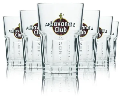 Produktbild von 6x Havana Tiger Glas 0,34l Limited Sonderedition Longdrink Tumbler Gläser Set Rot