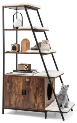 Produktbild von Katzenhaus - Katzenmöbel - Katzenkorb - Katzentoilette-Behälter - Kratzmöbel