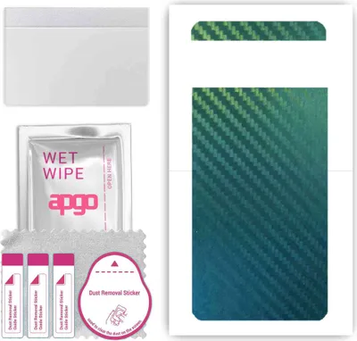 Produktbild von apgo Rückseite Schutzfolie, Skin, kompatibel mit Google Pixel 6, Hinten Displayschutzfolie aus Vinylfolie, kratzfest, einfache Montage - Kohlenstoff-Chamäleon CAKA1