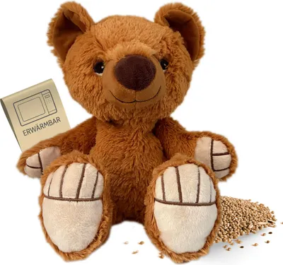 Produktbild von Habibi Plush Classic Wärmetier Bär braun Kuscheltier Wärmekissen Kuscheltier