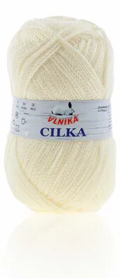 100g Strickgarn CILKA by VLNIKA Klassikgarn Strickwolle mit Schimmereffekt, hellbeige