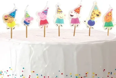 Produktbild von 7 Tortenkerzen - Peppa's Party