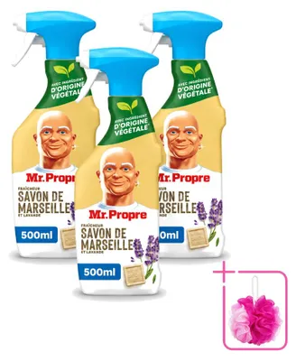 Produktbild von 3 x Mr. Proper Allesreiniger Spray - Marseille Seife und Lavendel - 500 ml - Sparpackung - 3 Stücke