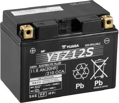 Obrázok produktu pre Bezúdržbová batéria YUASA aktivovaná vo výrobe - YTZ12S