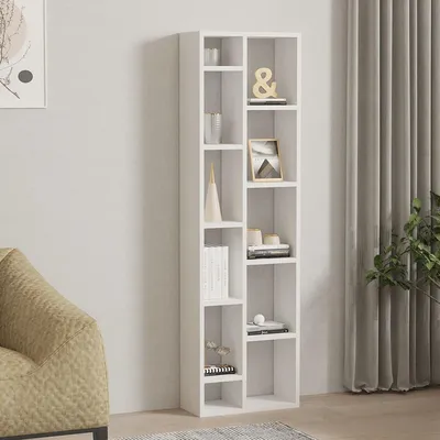 Immagine prodotto di Mortara - Libreria, 44x20x150h cm Bianco, 9 Ripiani
