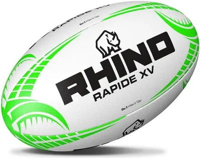 Image de Rhino Rugbyball Rapide XV blanc taille 4 - Ballon d'entraînement Grip