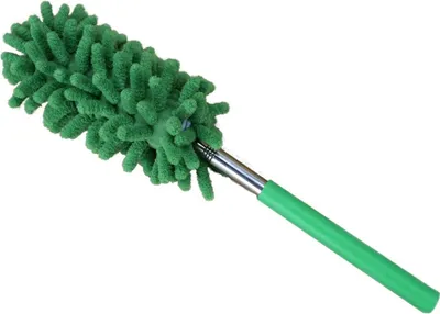 Staubwedel mit Teleskopgriff 26-74 cm mit knickbarem Kopf in 5 Farben grün