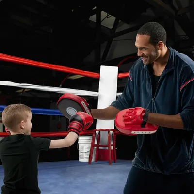 Produktbild von Boksset für Kinder mit Boxhandschuhen, Reflexball und Trainingspads - Kickboxen, MMA, Karate