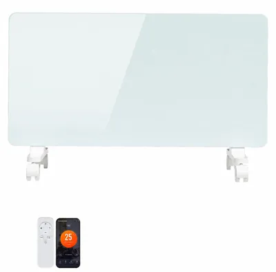 Imagen del producto de Calefactor eléctrico convector - 2000 W - Compacto - 72x40x7,5 cm - Blanco - Ideal para salón, dormitorio u oficina