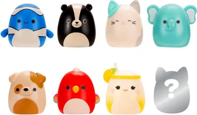 Image de Squishmallows - Squish-a-longs Figurines Style 4 - 8 pièces.