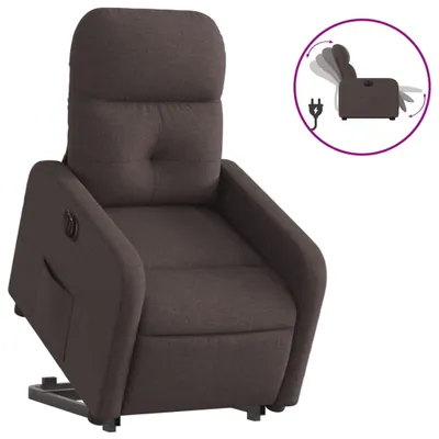 Immagine prodotto di vidaXL Poltrona relax con supporto elettrico in tessuto marrone scuro