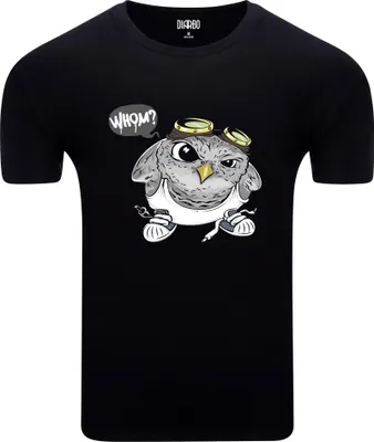 Produktbild von Diarbo Herren T-Shirt mit Lustiger Druck Whom? Schwarz Gr.XXL