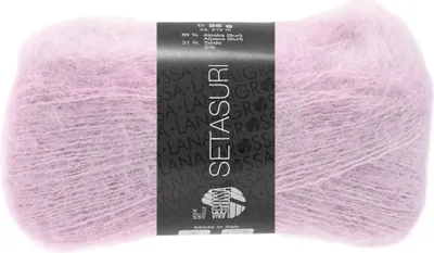 Produktbild von Lana Grossa SETASURI 25 g feines Lace-Garn aus Alpaka und Seide 212 m Farbe 047 - Geranienrosa