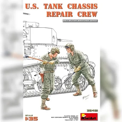 Productafbeelding van MiniArt 1:35 Amerikaanse tankmonteurs, set van 2. Plastic modelbouwset