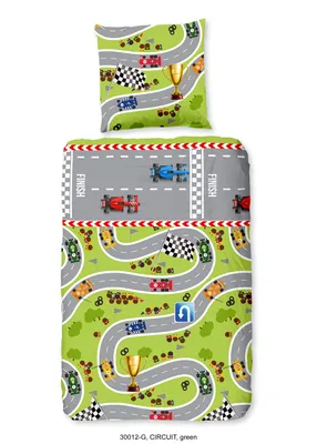 Produktbild von Good Morning Kinder Bettwäsche Fahrzeuge - 135x200 cm - 100% Baumwolle
