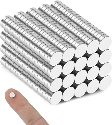 Image de Aimants néodyme puissants 6 x 2 mm, blancs, petits aimants pour le bureau
