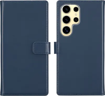 Produktbild von Selencia Echtleder Klapphülle Samsung Galaxy S25 Ultra - Blau