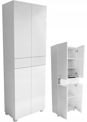 Produktbild von Badezimmerschrank 60 cm mit 2 Schubladen, hängend oder stehend, weiß matt