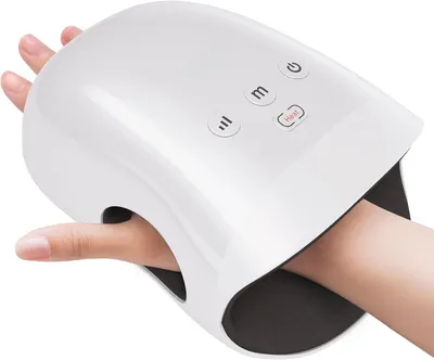 Produktbild von Handmassagegerät elektrisch mit Wärme & Kompression – Massagegerät für steife Finger & Handgelenke – Zur Entspannung & Entlastung