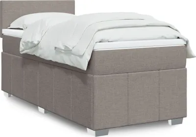 Produktbild von CLORIS Boxspringbett mit Matratze Taupe 80x200 cm Stoff - Klassische Betten 519