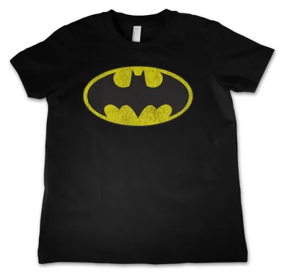 Produktbild von Batman Distressed Logo Kids T-Shirt black 9/11 Jahre