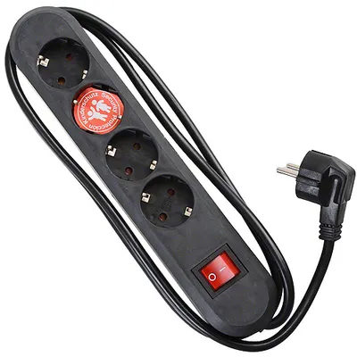 Produktbild von BACHMANN SMART Steckdosenleiste 4x Schutzkontakt, Schalter, schwarz, 1,5 m