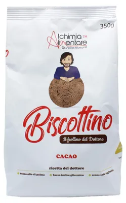 Produktbild von Biscottino - Klassischer Kakaokeks 350 g - mit Fruktose gesüßt ohne zugesetzten Zucker und Salz