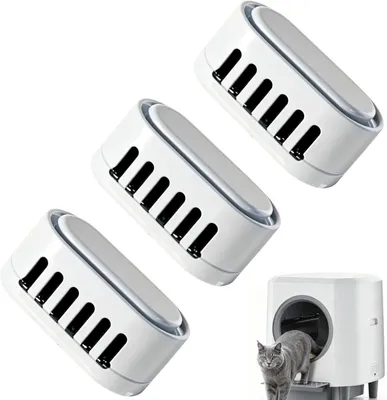 Imagen del producto de Neutralizador de olores para areneros de gatos, juego de 3 unidades, compatible con areneros automáticos