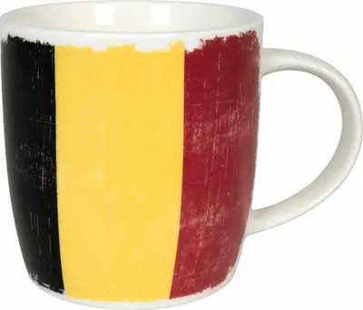 Produktbild von Könitz Becher Vintage Flag Belgien, Tasse, Kaffeebecher, New Bone China, Bunt, 350 ml, 11 7 275 2656