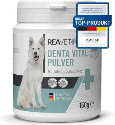 Produktbild von Zahnpflege Pulver 150 g, für Hund und Katze, Zahnstein und Plaque Entferner, für Zahnhygiene