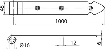 Produktbild von Bandscharnier "100" ohne Haken