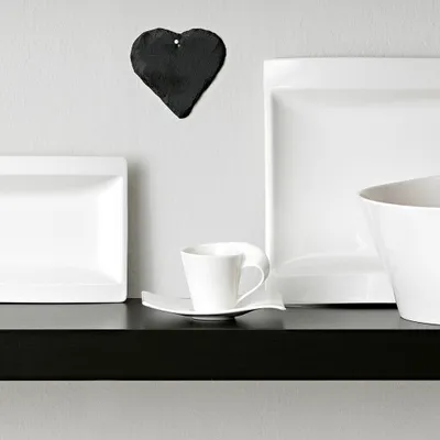 Produktbild von Villeroy & Boch NewWave 6er Set Espressountertasse weiß Porzellan