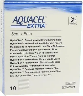 Produktbild von Aquacel Extra 5x5 cm Verband 10 St
