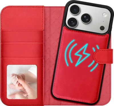 Zdjęcie produktu dla etui na telefon komórkowy z portfelem magnetycznym 2 w 1 do iPhone'a 17 Pro Max, ochrona RFID, odłączane etui magnetyczne, kompatybilne z MagSafe, odporne na wstrząsy etui z okienkiem na zdjęcie