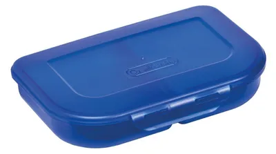 Produktbild von Herlitz Brotdose blau, mit 2 Fächern – Kunststoff-Lunchbox für Kinder, spülmaschinenfest & BPA-frei, passend für Herlitz Schulranzen