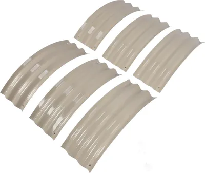 Obrázok produktu pre Súprava zvýšených záhradných lôžok 107x20 cm so zaoblenými okrajmi Otvorené dno Kovové zvýšené lôžko na výsadbu zeleniny Kvety Slonová kosť biela
