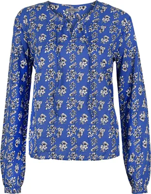 Produktbild von GIN TONIC Damen Tunika mit Blumenmuster Bluse für Freizeit Oberteil Hemd Langarm, Größe:M, Farbe:Bloomed