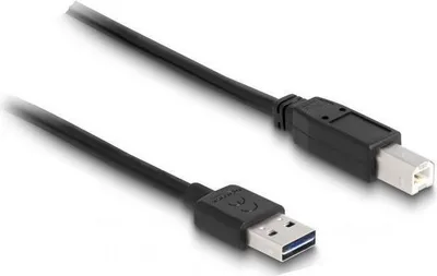 Produktbild von DeLOCK 85553, 5 m, USB A, USB B, USB 2.0, 0,48 Gbit/s, Schwarz